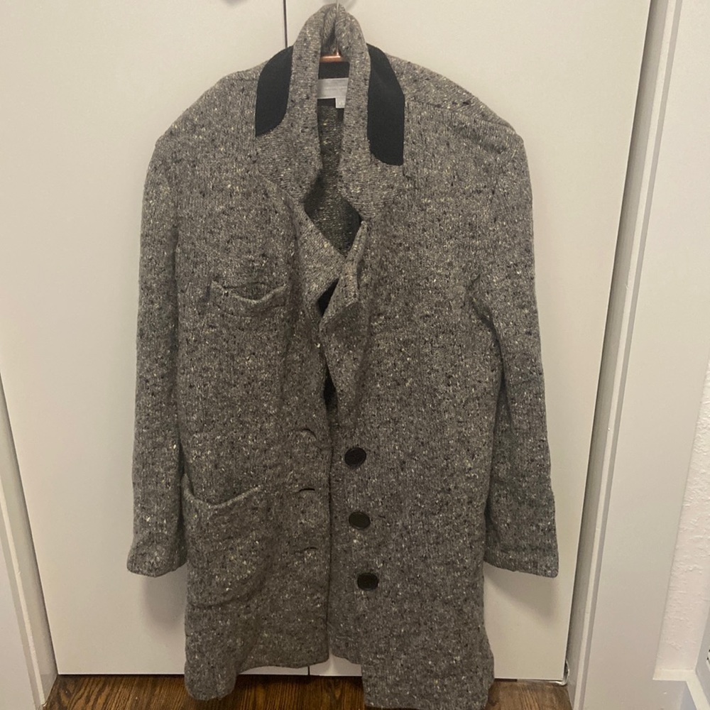 Alexander Wang Wool/Cashmere Sweater Coat With Buttons